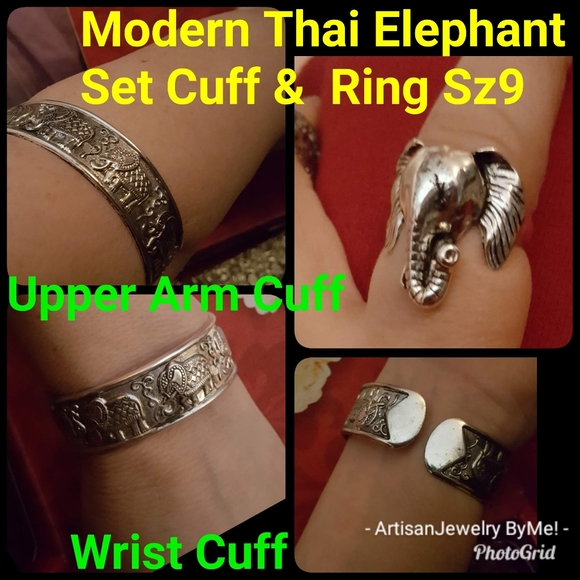 Sale Artisan Elephant HandmadeBracelet&Ring Sets - Picture 6 of 14